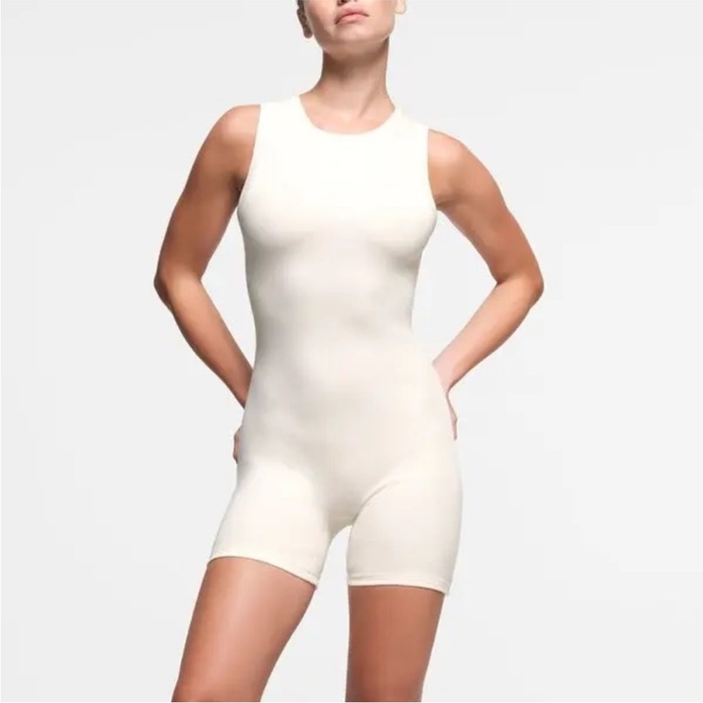 Woman’s SKIMS Cream Sleeveless One Piece